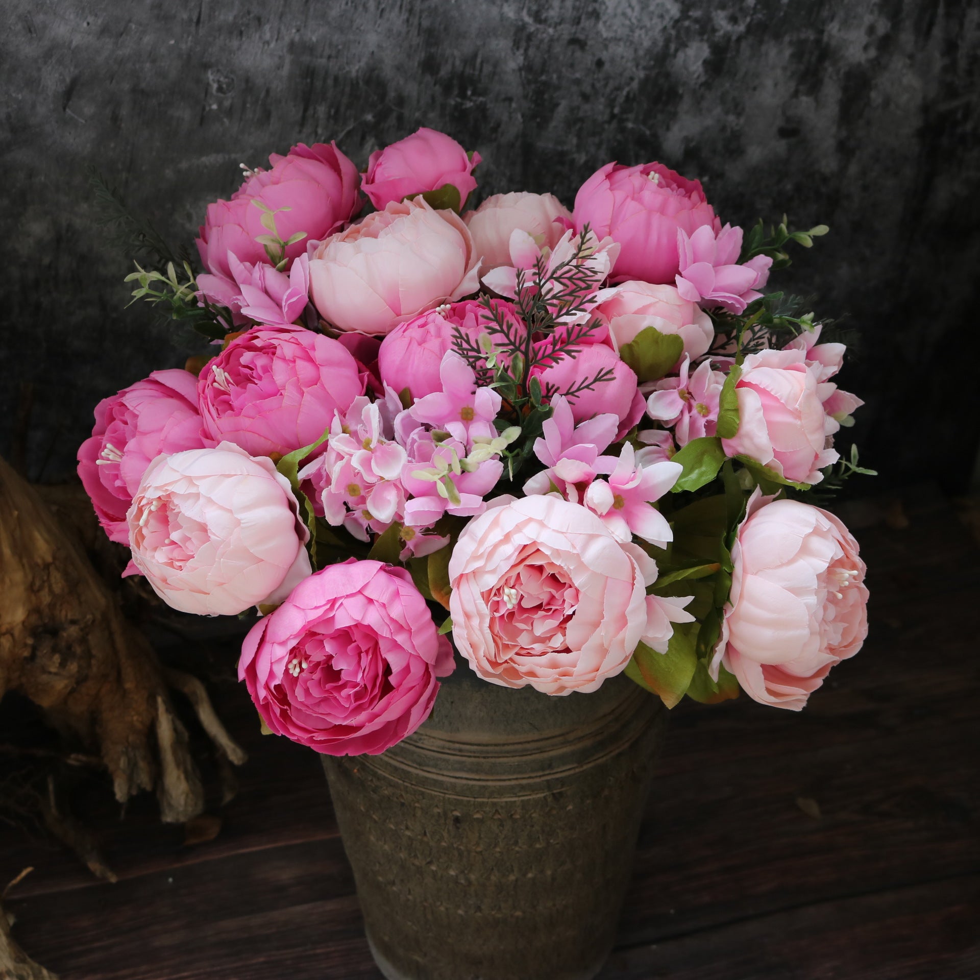 Valentine 13-Head European Faux Peony Autumn Flower Bouquet