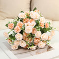 Silk Flower Bouquet Faux Floral Decorative Accent