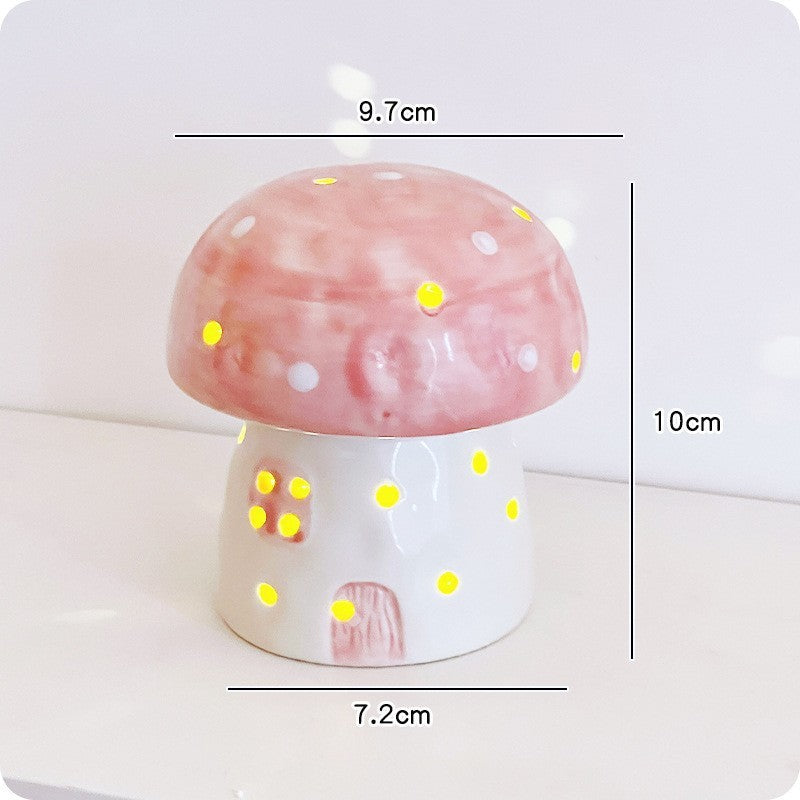 Mushroom LED Night Light Mini Cottage Table Decor