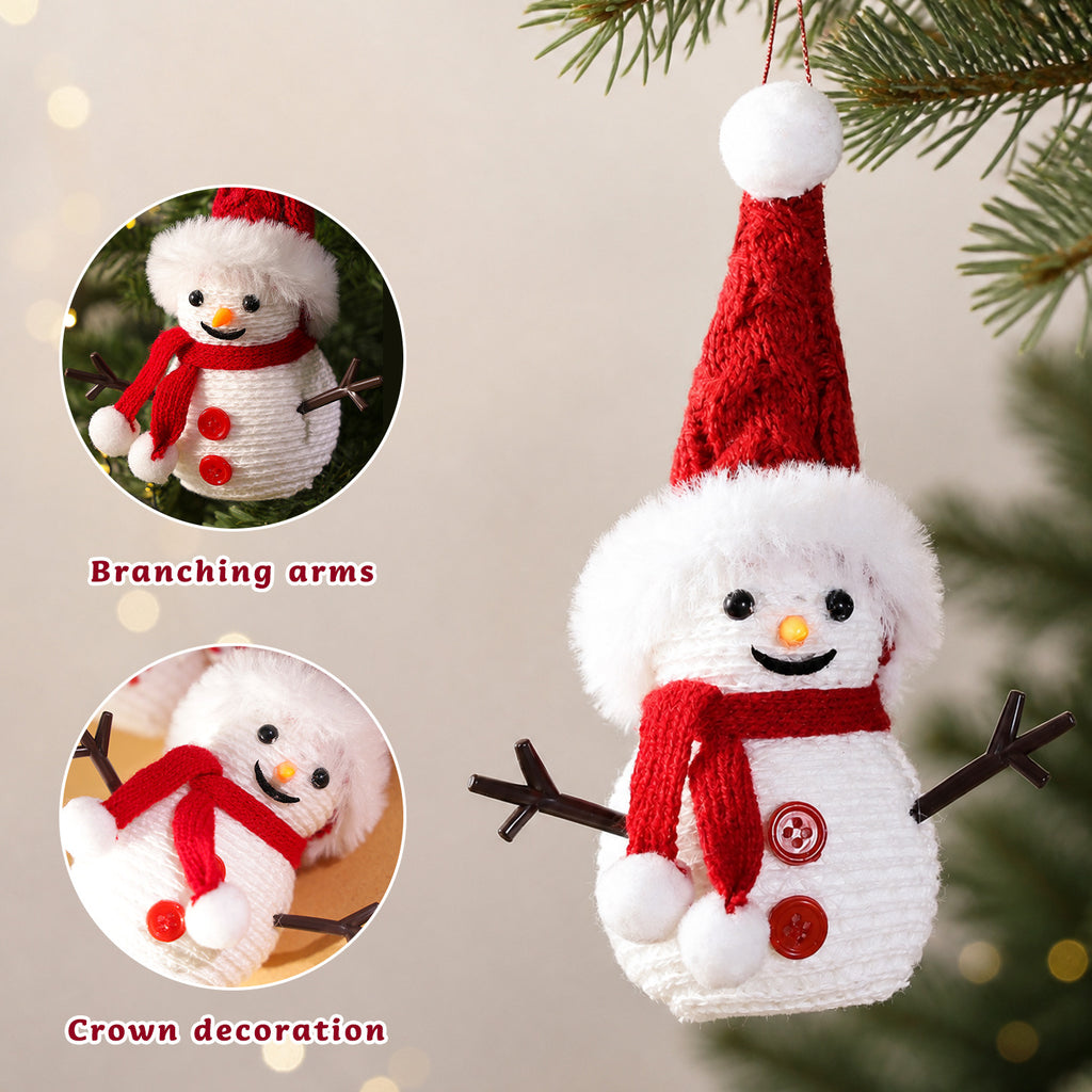 Handmade Christmas Snowman Tree Ornament Decoration
