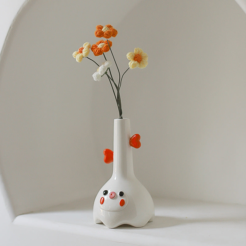Charming Ceramic Animal Vase Desk Décor Cute Home Décor