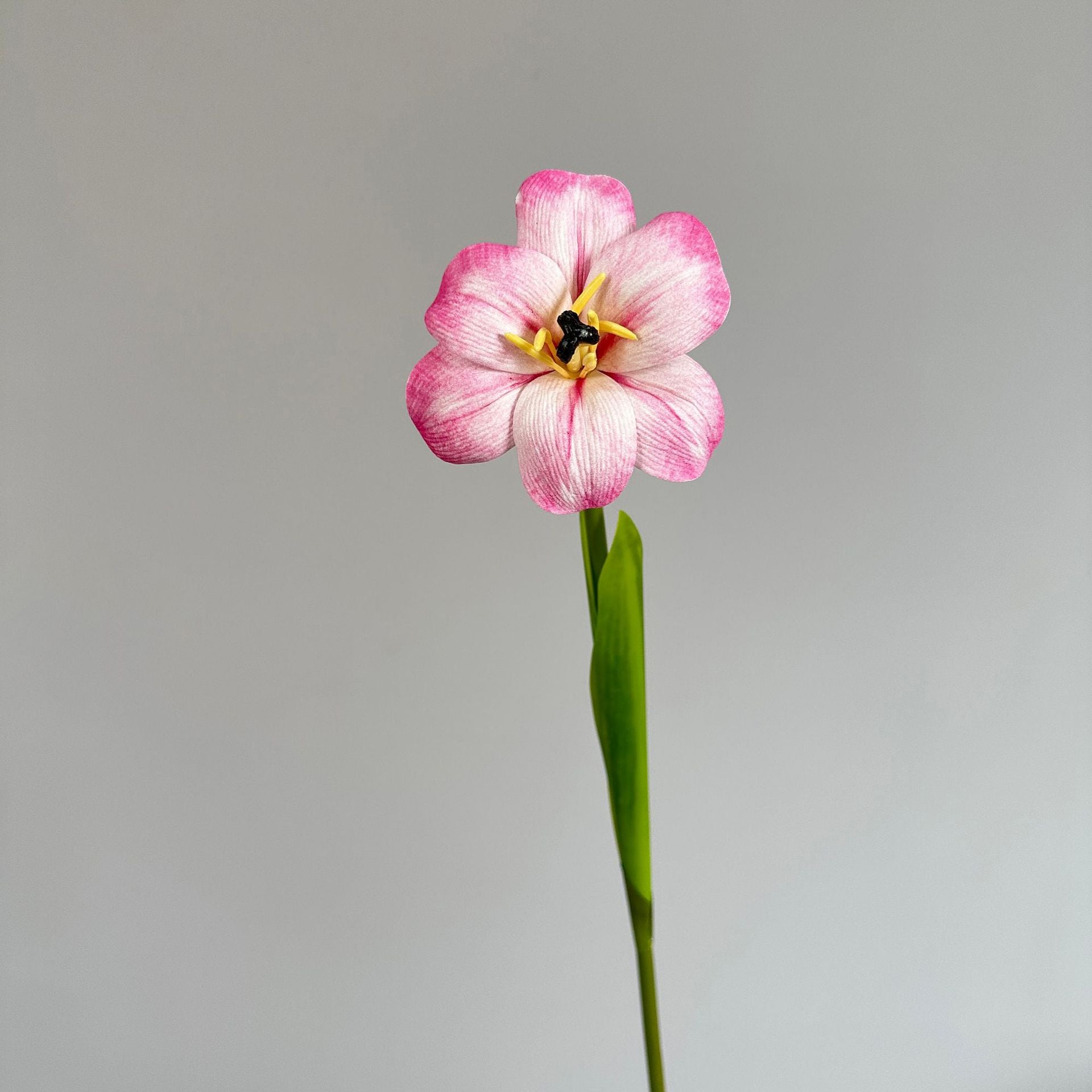 PU Faux Tulip Flower Stem Artificial Floral Home Decor