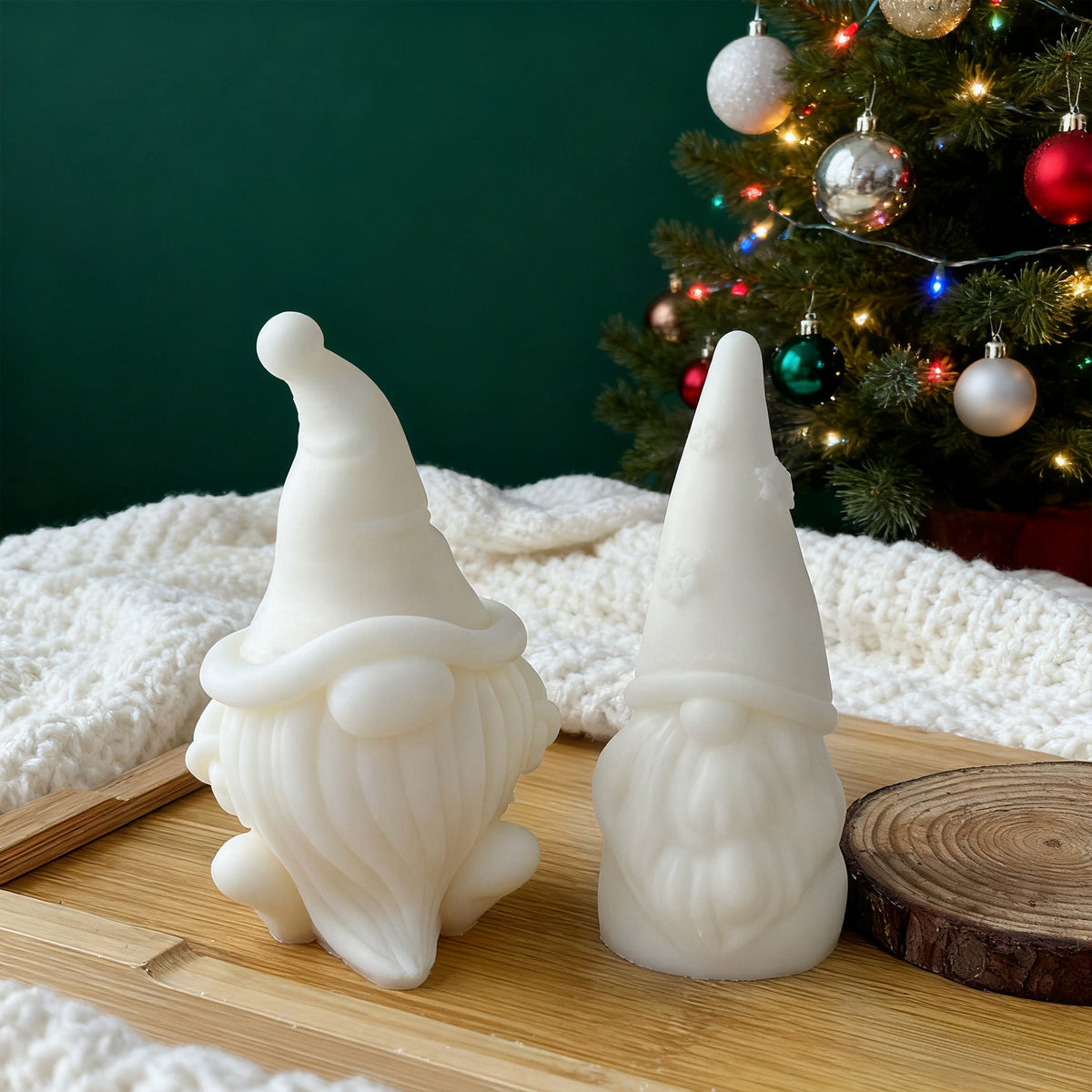 Christmas Santa Candle Holiday Decorative Candle for Home Decor