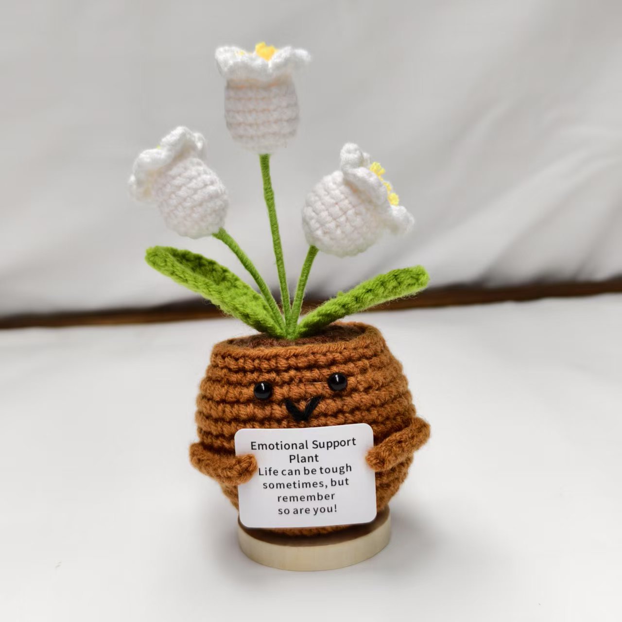 Valentine’s Day Crochet Flower Pot Cute Knitted Gift Decor