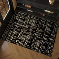 Black Checkered Entryway Rug Non Slip Washable Modern Mat