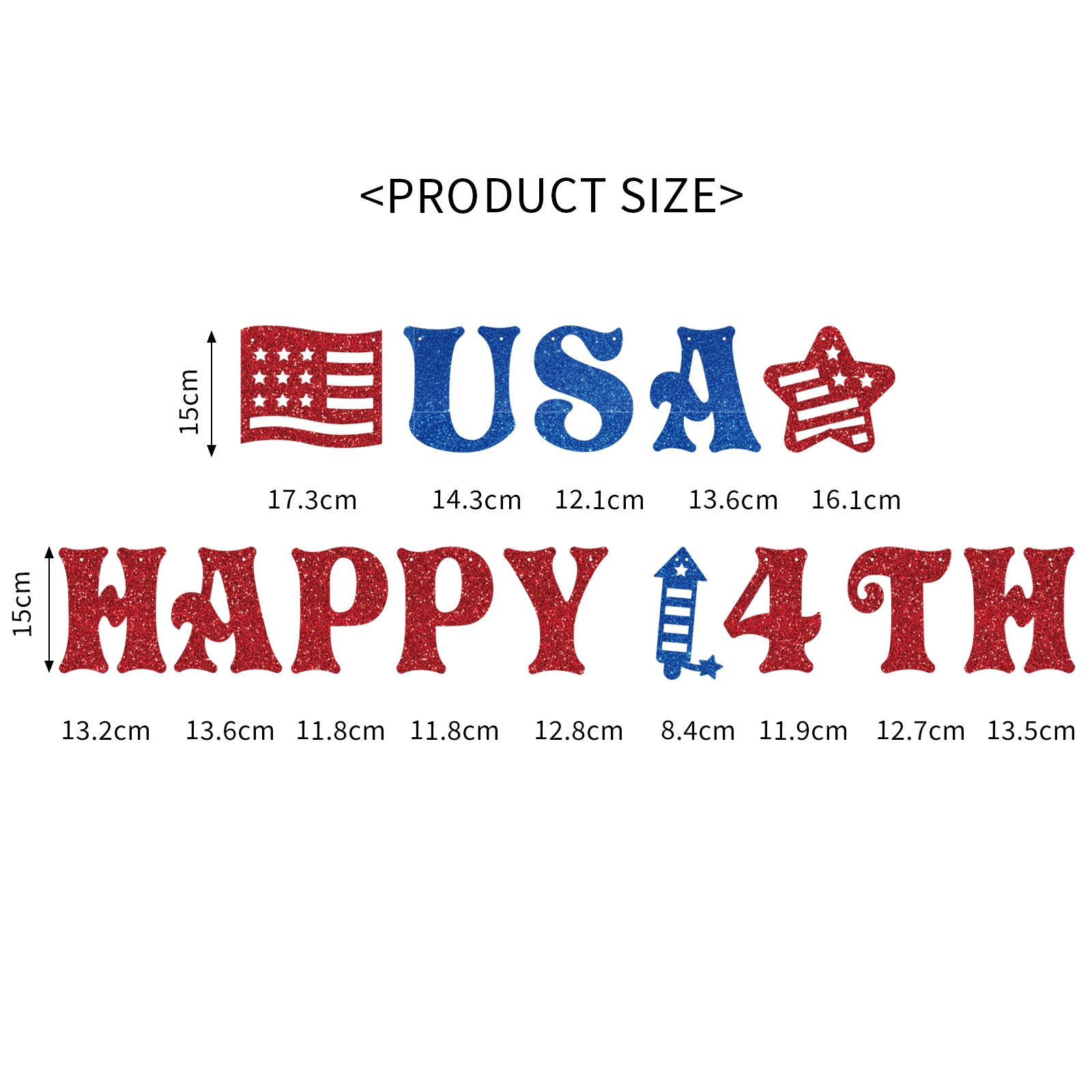 Fourth of July Party Decoration Set USA Banner Balloons Decor