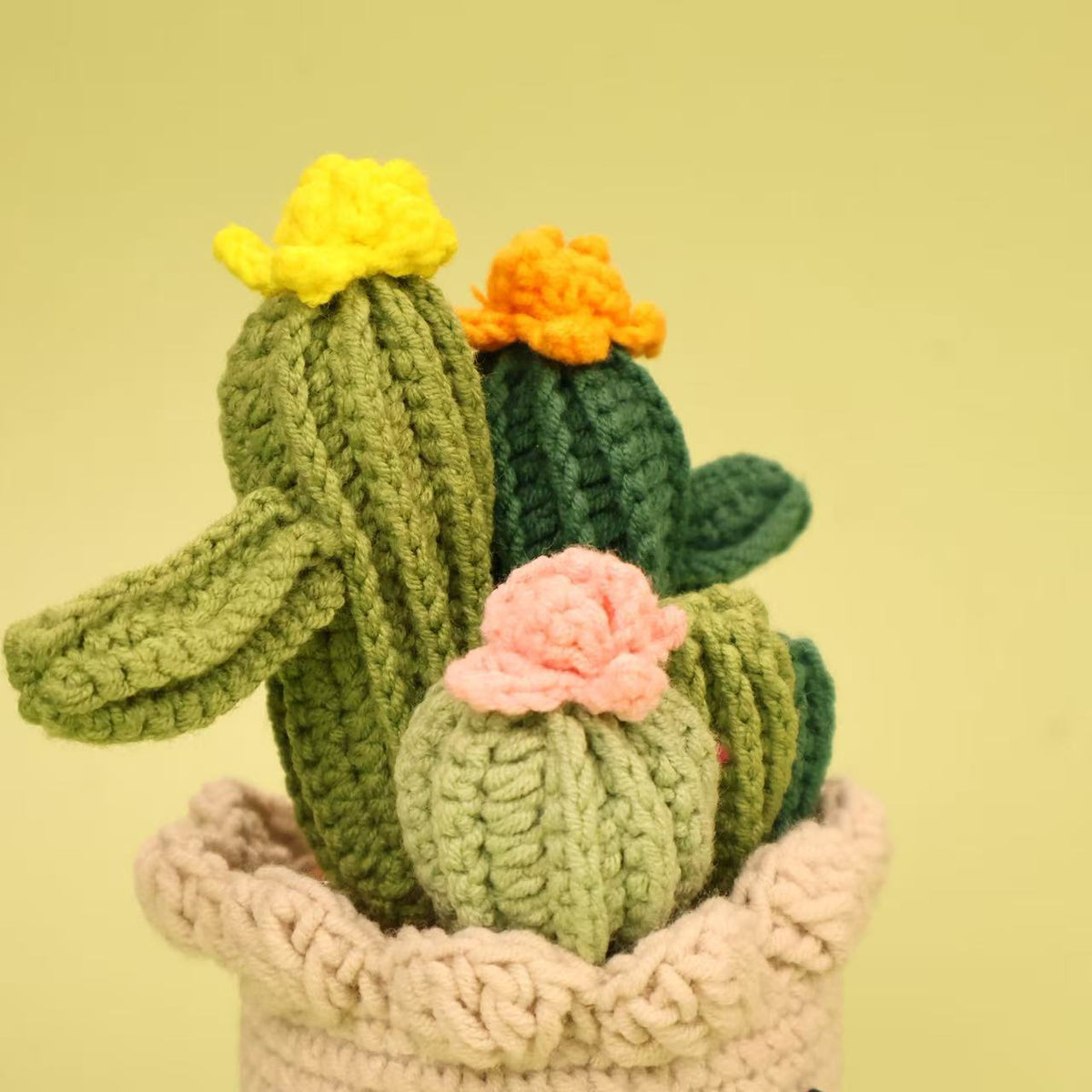 Handmade Crochet Cactus Potted Plant Home Decor
