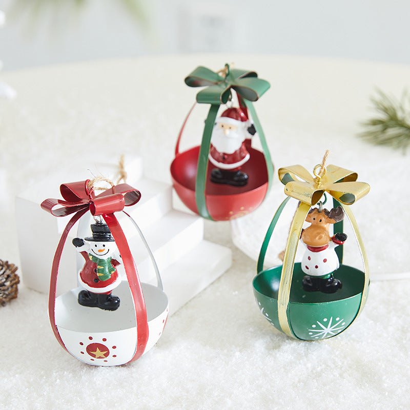 Christmas Metal Hanging Decorations Santa Snowman Reindeer