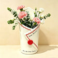 Envelope Ceramic Vase Decorative Flower Arrangement Home Accent