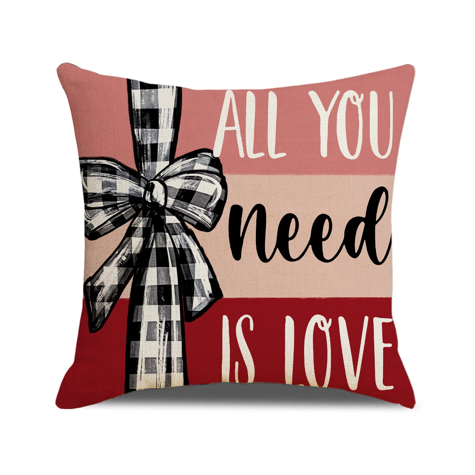 Valentine Heart Pillow Covers Set with Love Letter Prints