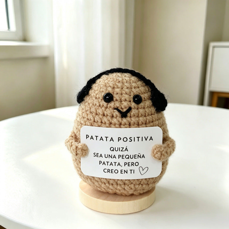 Handmade Crochet Potato Figurine Desk Ornament Home Decor