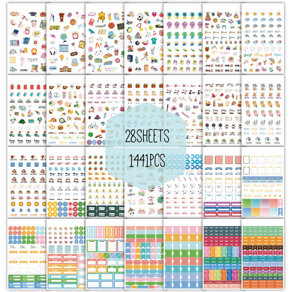 Planner Stickers Set 1441pcs Aesthetic Journal Kit