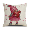 Valentine Gnome Pillow Covers Heart Decorative Home Accent