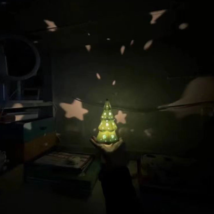 Ceramic Christmas Tree LED Night Light Holiday Table Decor