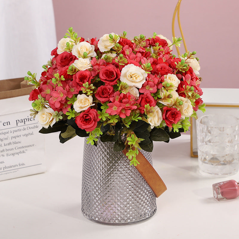 Valentine’s Day Polka Dot Hydrangea Rose Artificial Bouquet