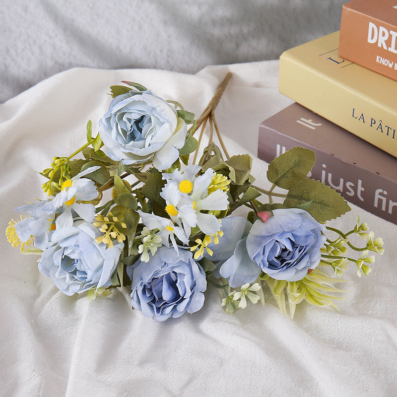 Faux Rose Bouquet Artificial Flower Bunch Home Decor