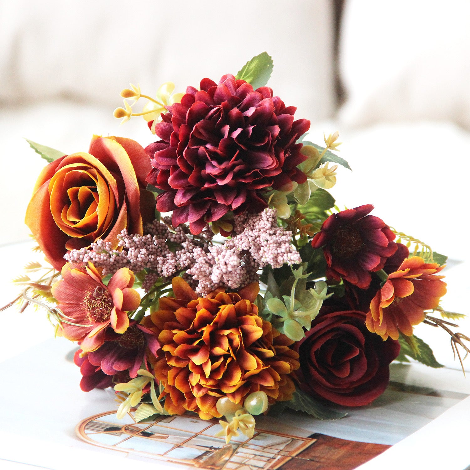 Valentine’s Day Persian Rose Artificial Floral Bouquet Decor