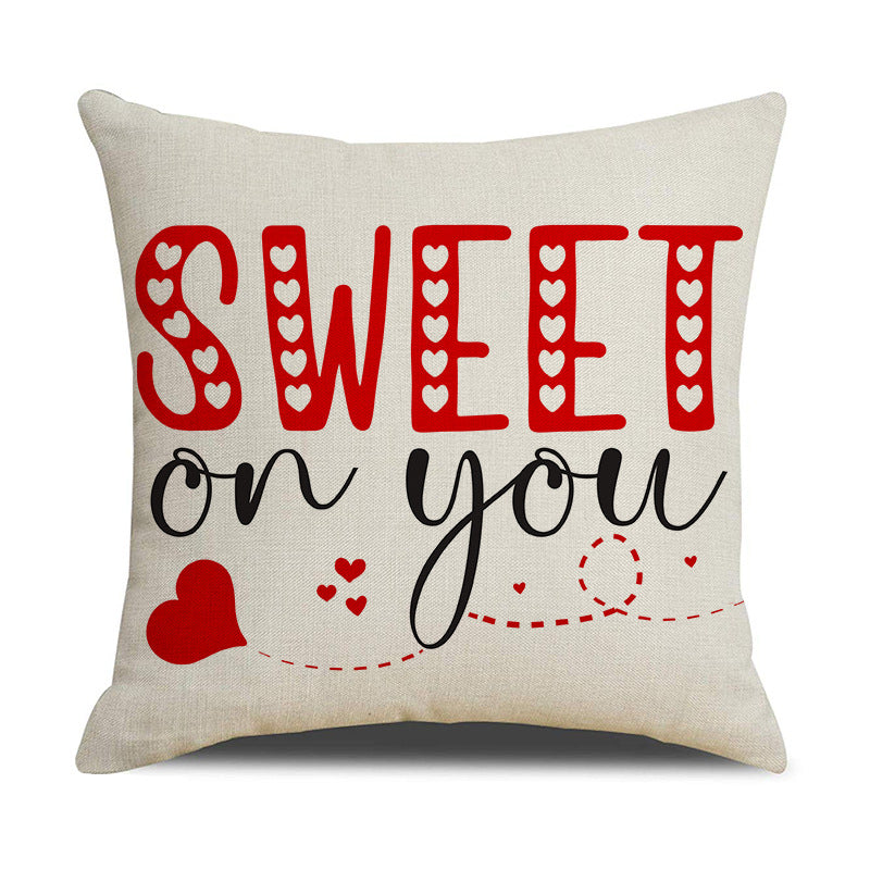 Valentine Heart Throw Pillow Covers Romantic Couples Decor