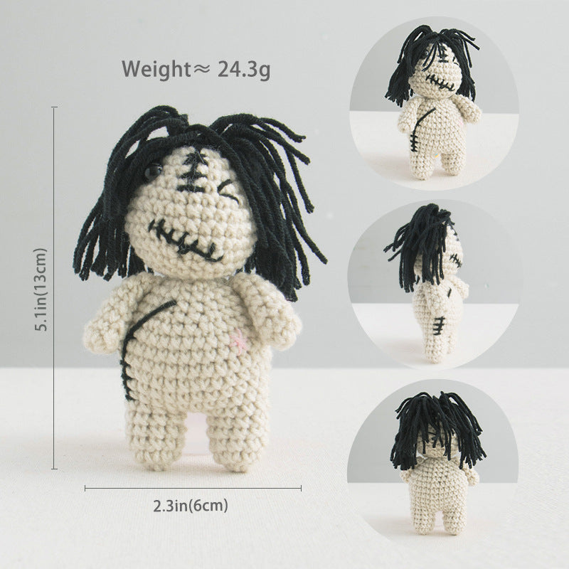 Halloween Crochet Ghost Doll White Plush Toy Décor