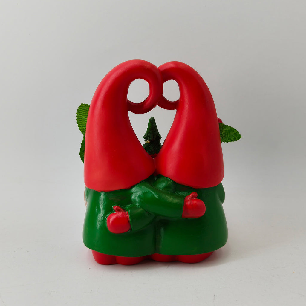 Resin Christmas Gnome Santa Tabletop Holiday Decor Figurine