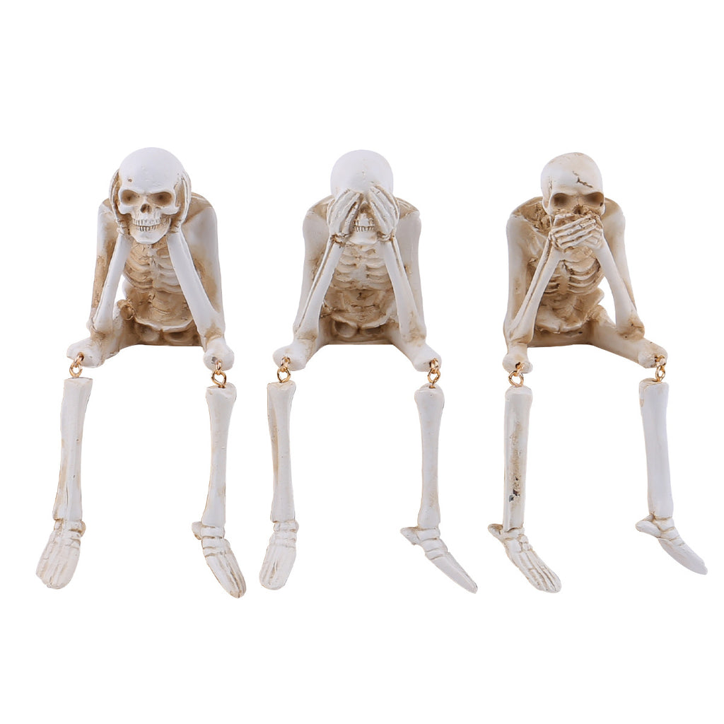 Halloween Skeleton Figurine Spooky Tabletop Decor
