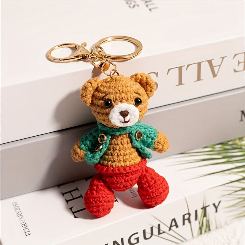 Crochet Animal Keychain Cute Handmade Plush Bag Charm
