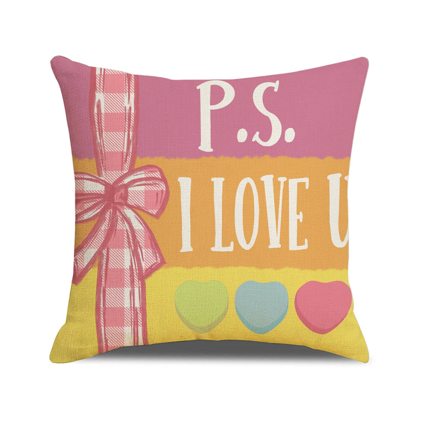 Valentine Candy Heart Pillow Covers Romantic Home Decor