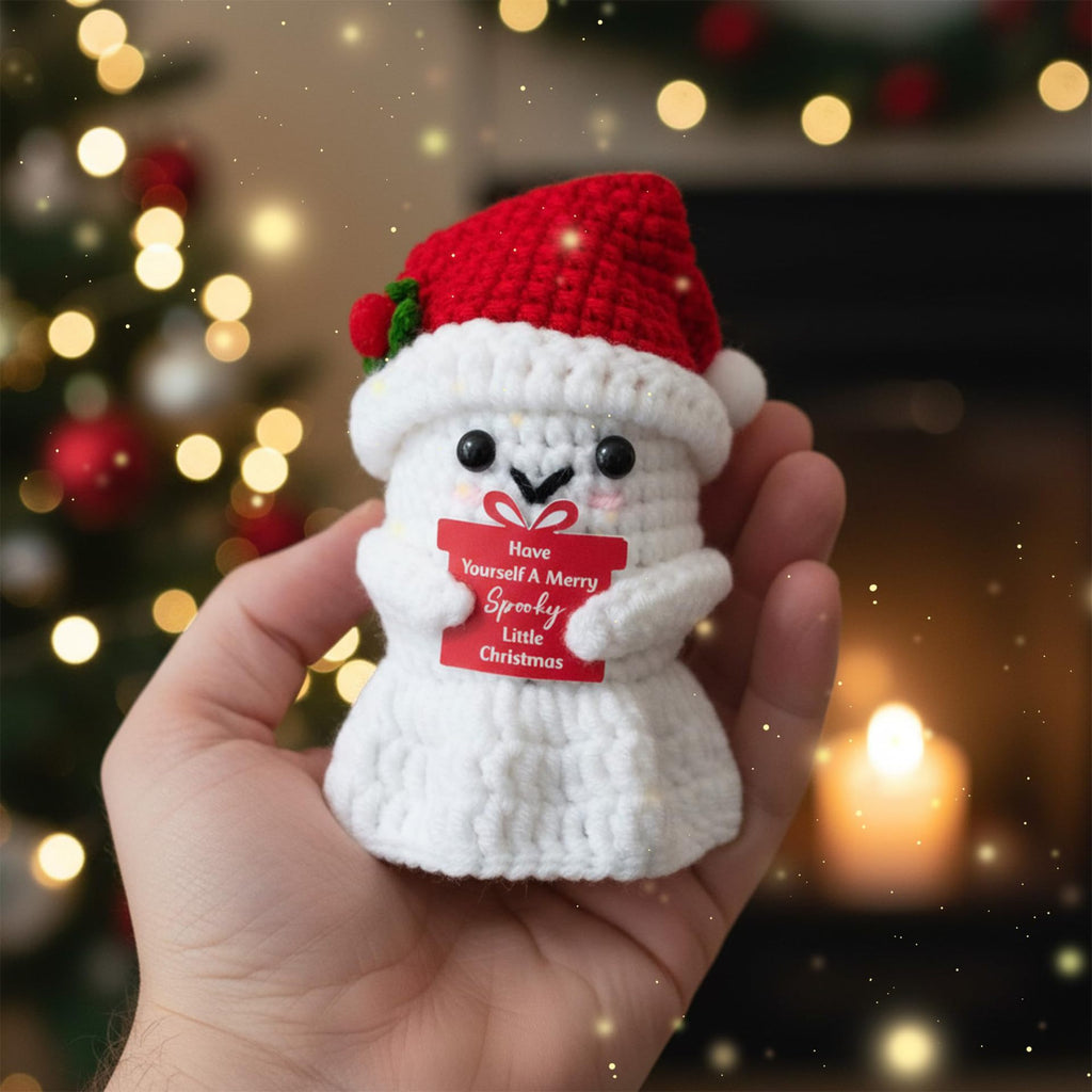 Handmade Crochet Snowman Christmas Plush Decoration
