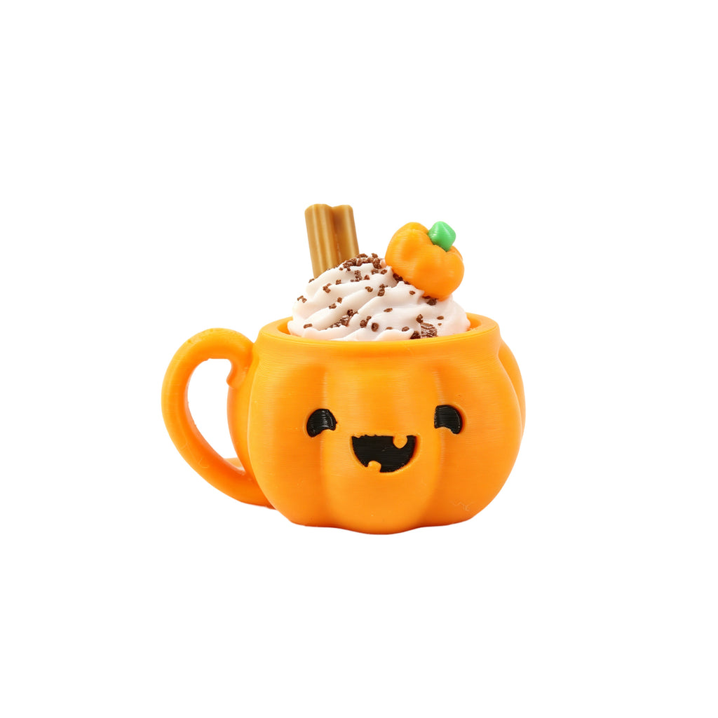 Halloween 3D Printed PLA Pumpkin Cup Keychain Fidget Charm