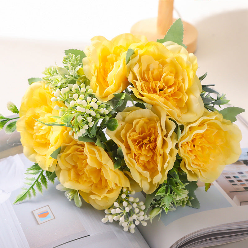 Valentine’s Day Camellia Faux Floral Bouquet for Home Decor