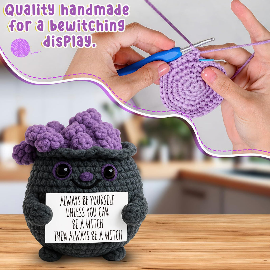 Handmade Crochet Magic Cauldron Plush Halloween Gift