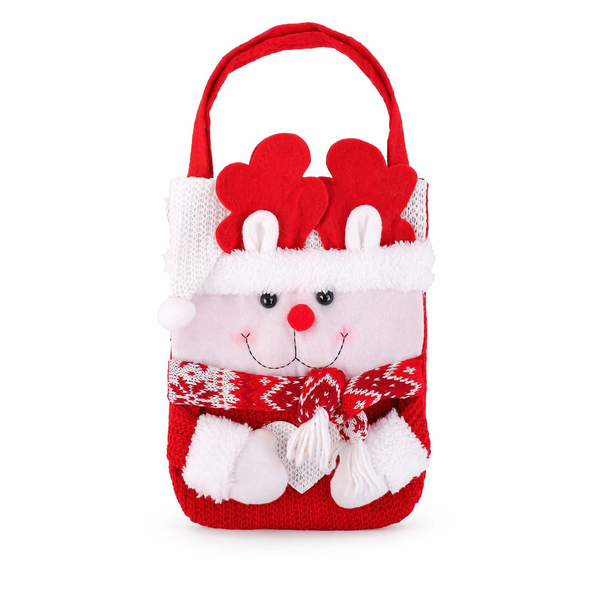 Christmas Plush Tote Bag Holiday Gift Bag Decoration