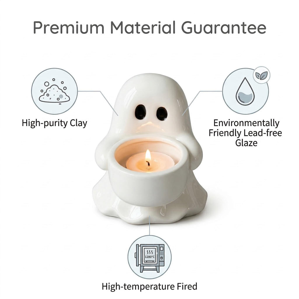 Ghost Candle Holder Halloween Tabletop Decoration