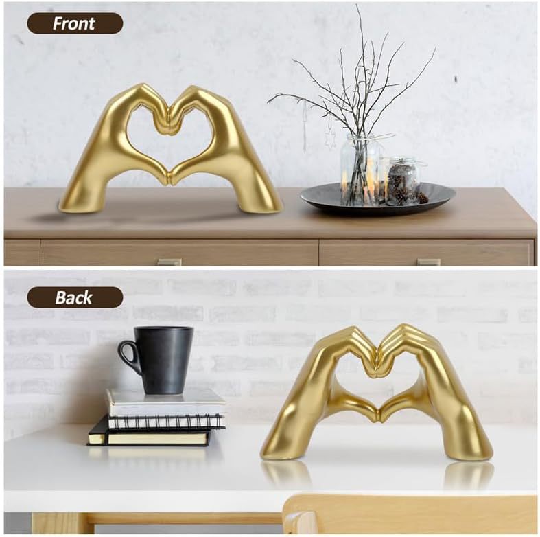 Heart Hand Resin Sculpture Modern Home Decor Gift