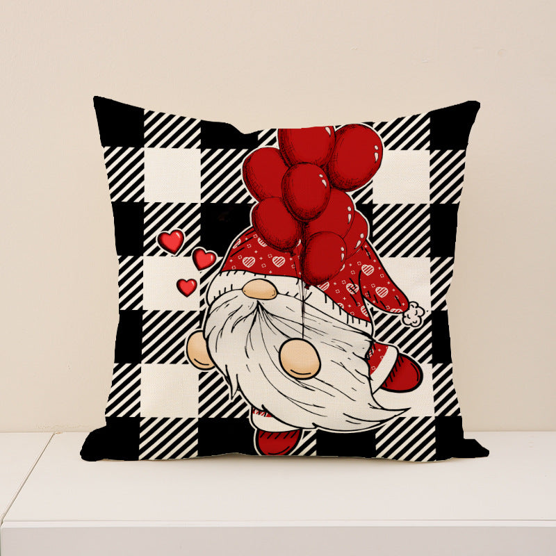 Valentine Gnome Heart Pillow Covers Set for Cozy Home Decor