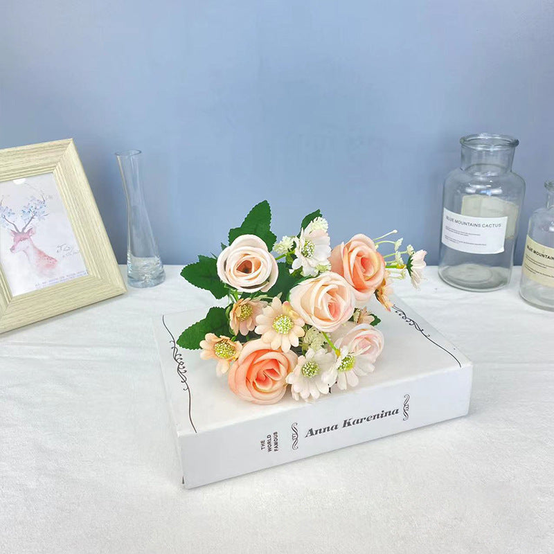 Valentine’s Day Faux Rose Bud Bouquet for Home Wedding Decor