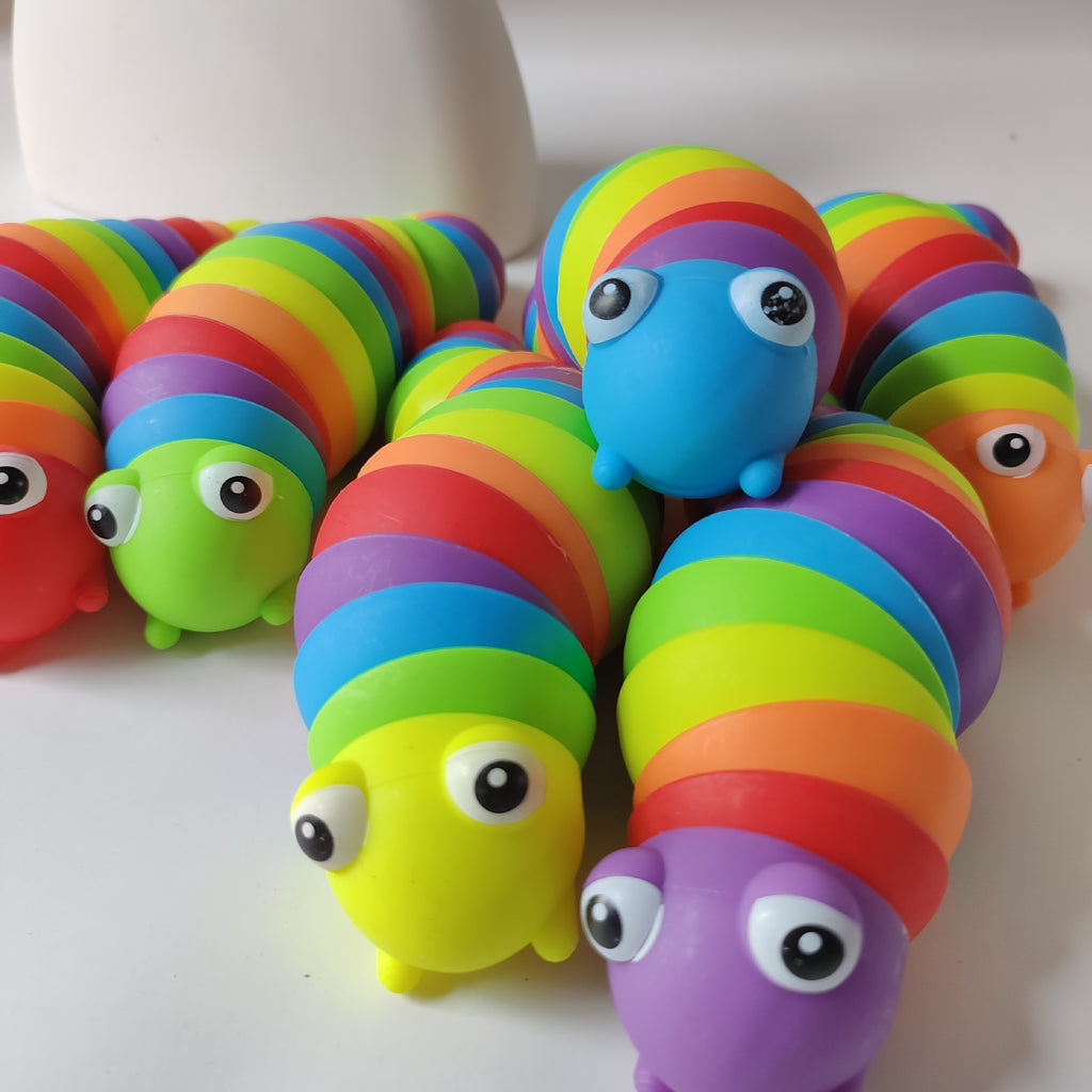 Rainbow Caterpillar Fidget Toy Stretch Sensory Toy