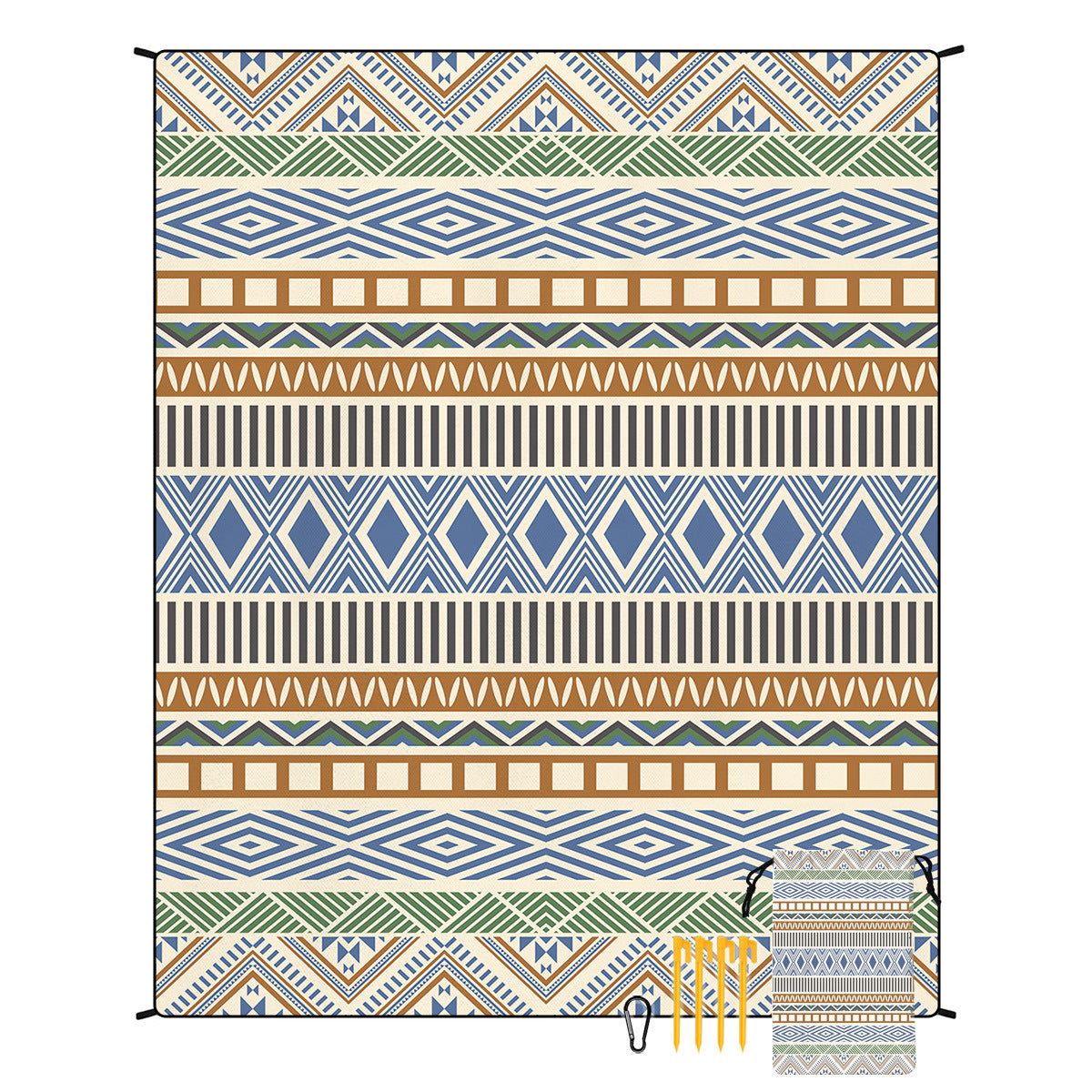 Boho Outdoor Beach Blanket Large Picnic Camping Mat