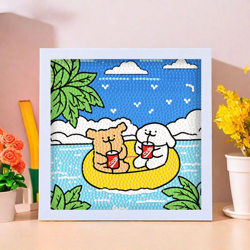 Cartoon Diamond Painting DIY Kit Framed Wall Art Craft