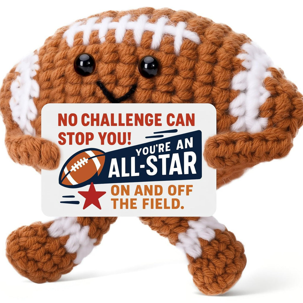 Handmade Crochet Sports Ball Plush Gift Decor