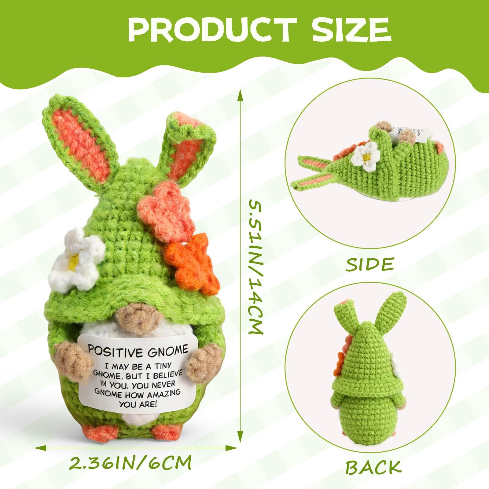 Handmade Crochet Gnome Plush Seasonal Gift Decor