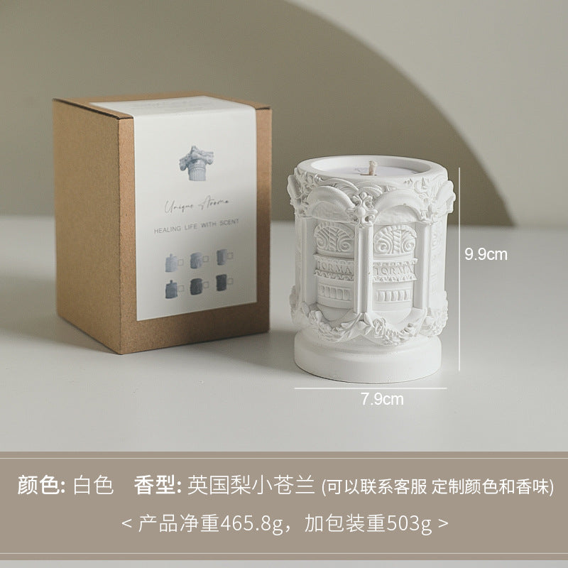 Plaster Candle Holder Scented Wax Candle Decorative Gift