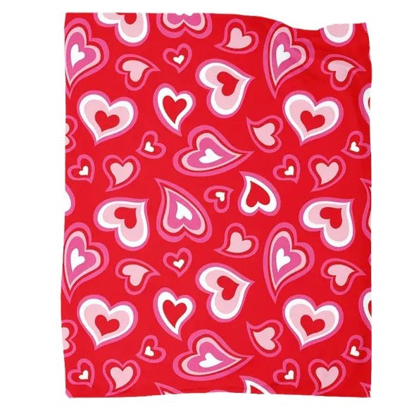 Valentine’s Day Heart Print Cozy Throw Blanket