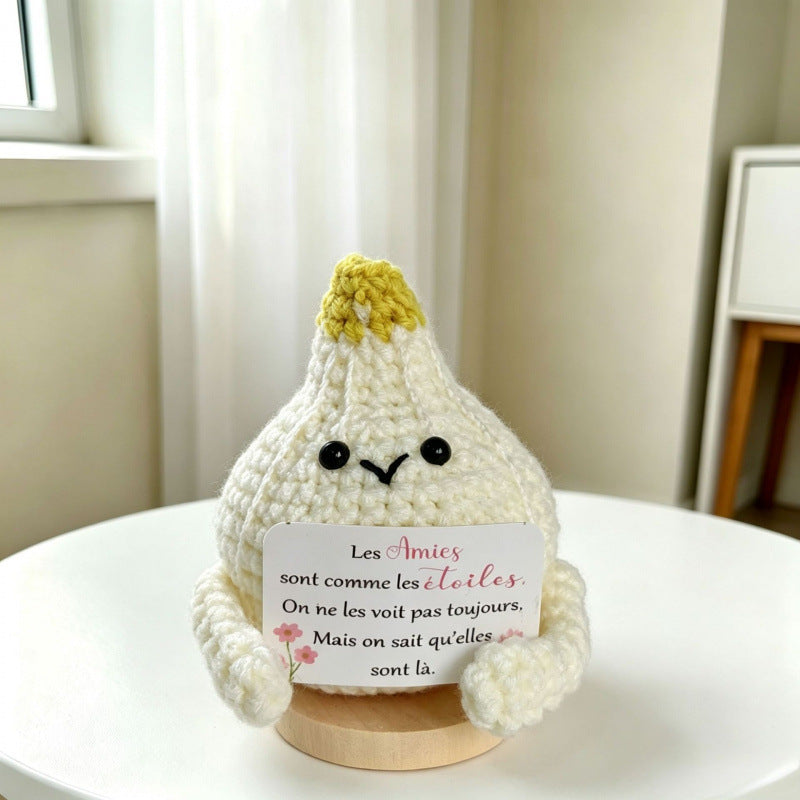Handmade Crochet Fruit Vegetable Figurine Desk Ornament Home Decor