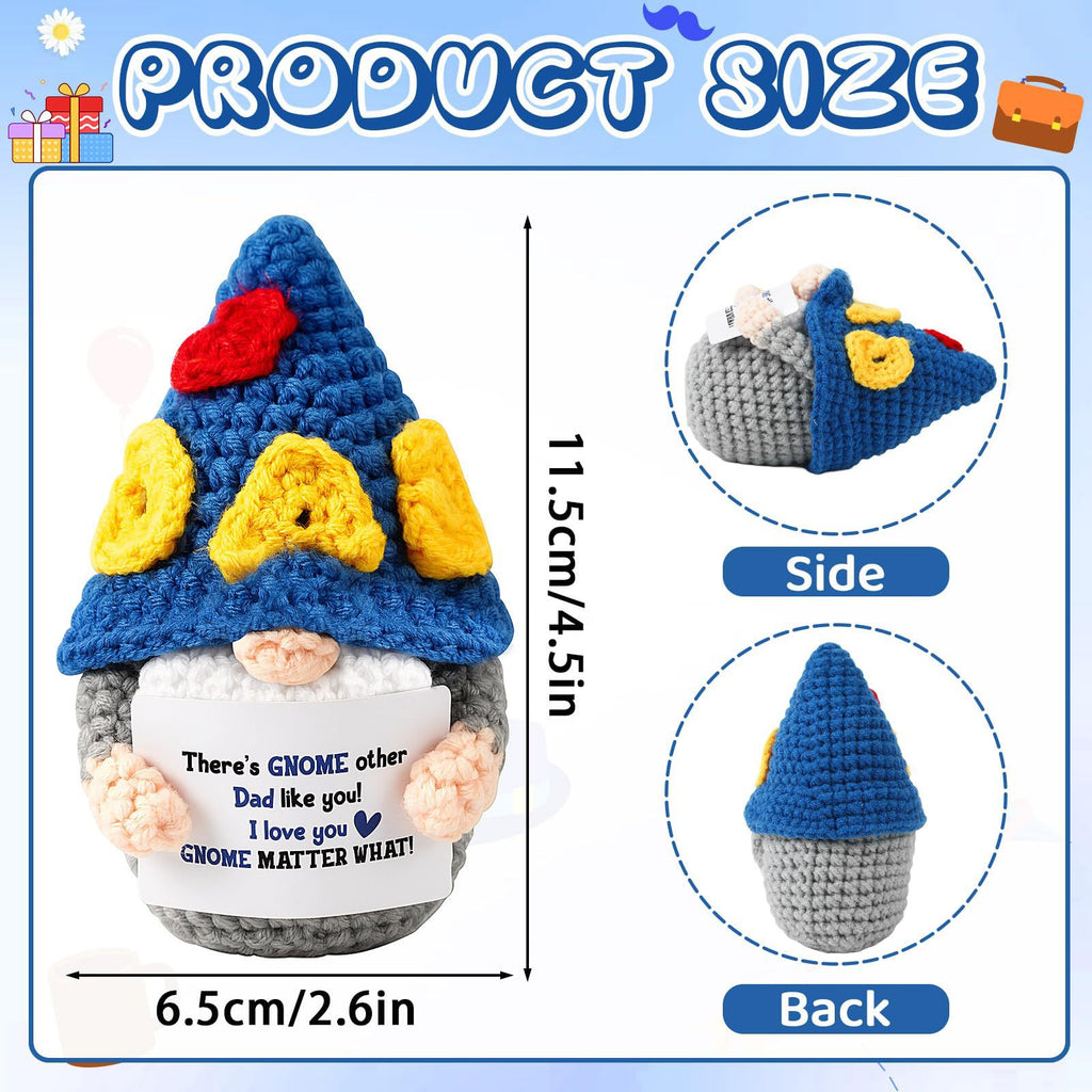 Handmade Crochet Gnome Plush Seasonal Gift Decor