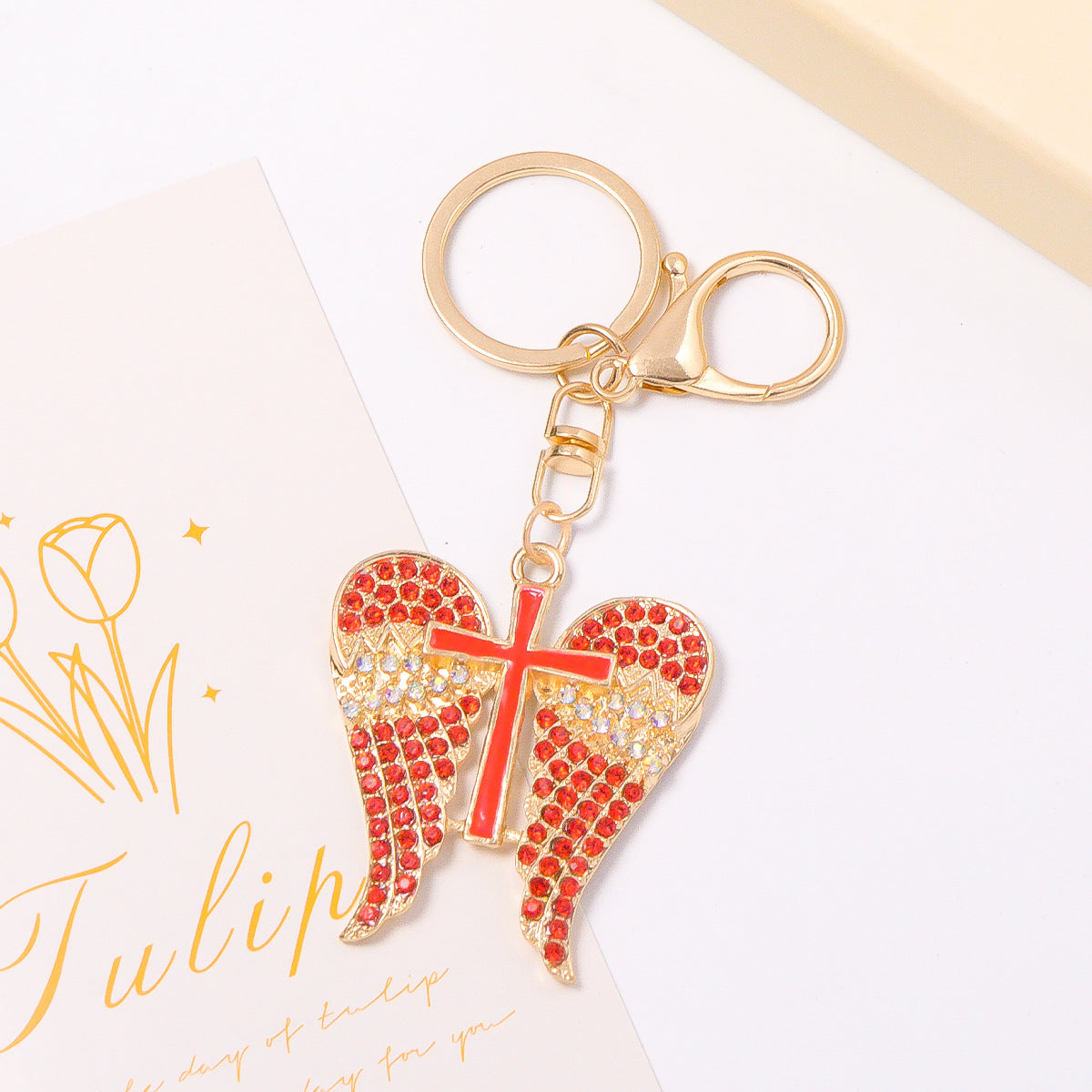 Rhinestone Butterfly Tassel Keychain Bag Charm Gift