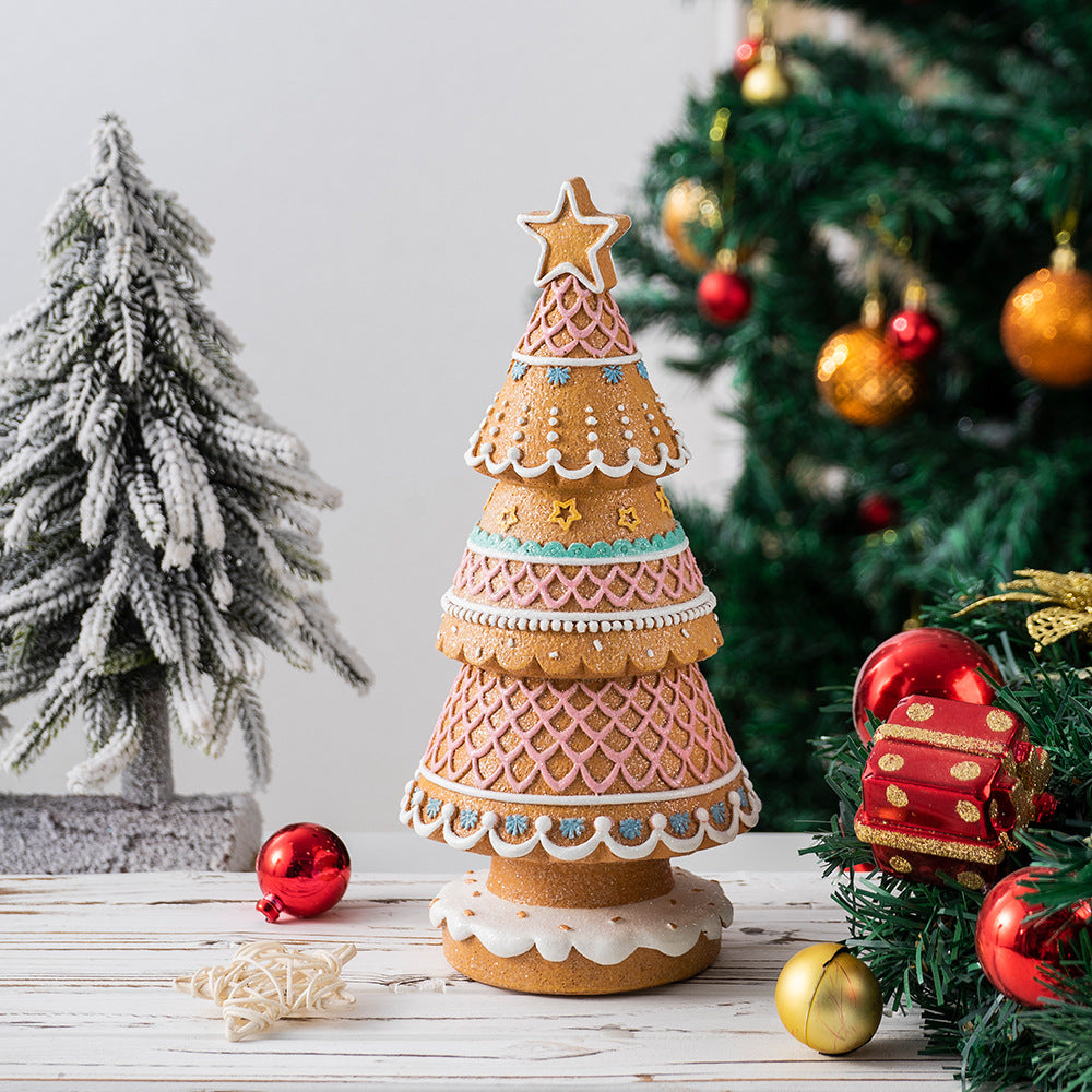 Gingerbread Christmas Tree Tabletop Holiday Decor