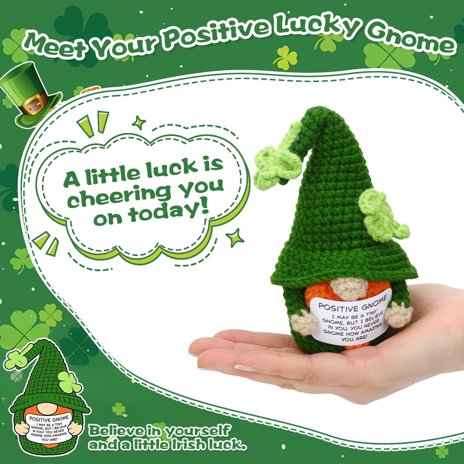 Handmade Crochet Gnome Plush Seasonal Gift Decor
