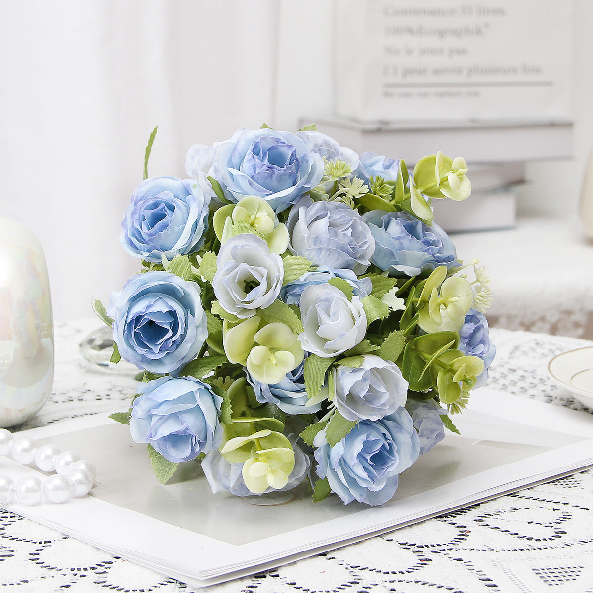 Valentine’s Day Faux Rose Bouquet Floral Arrangement