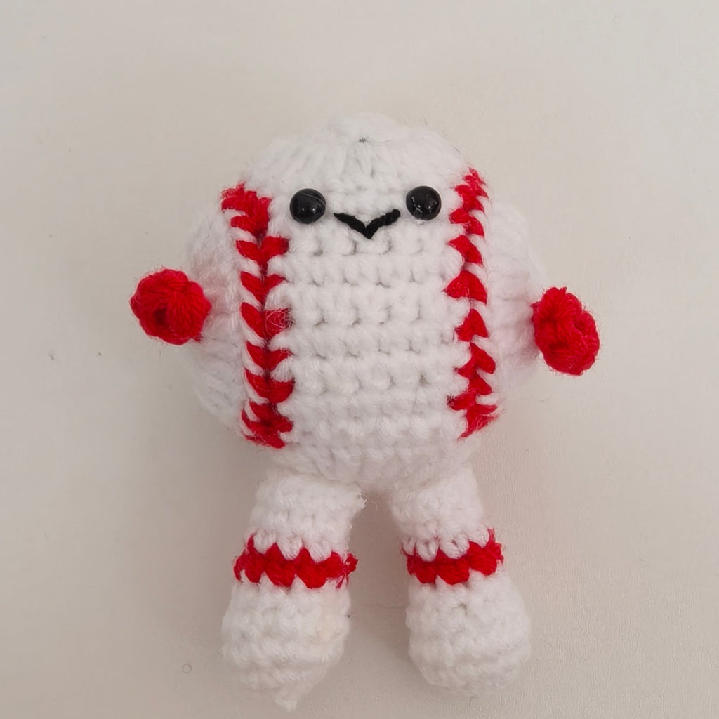 Handmade Crochet Sports Ball Plush Gift Decor